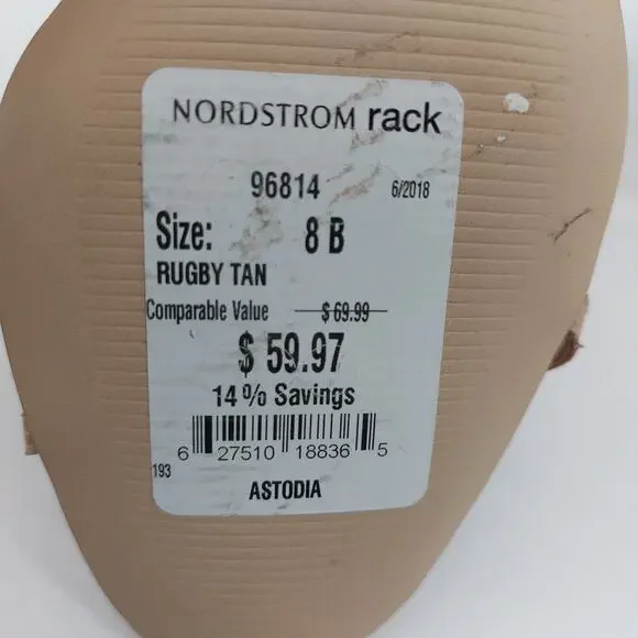 Aldo Astodia Rugby Tan women's Strappy Block Heels Sandals Size 8 B - Picture 9 of 16